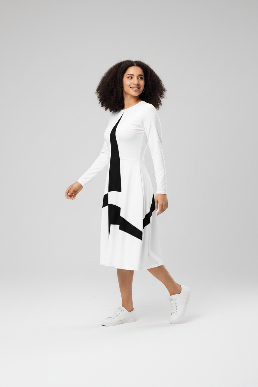 Long Sleeve Midi Dress NORÐR Clothing