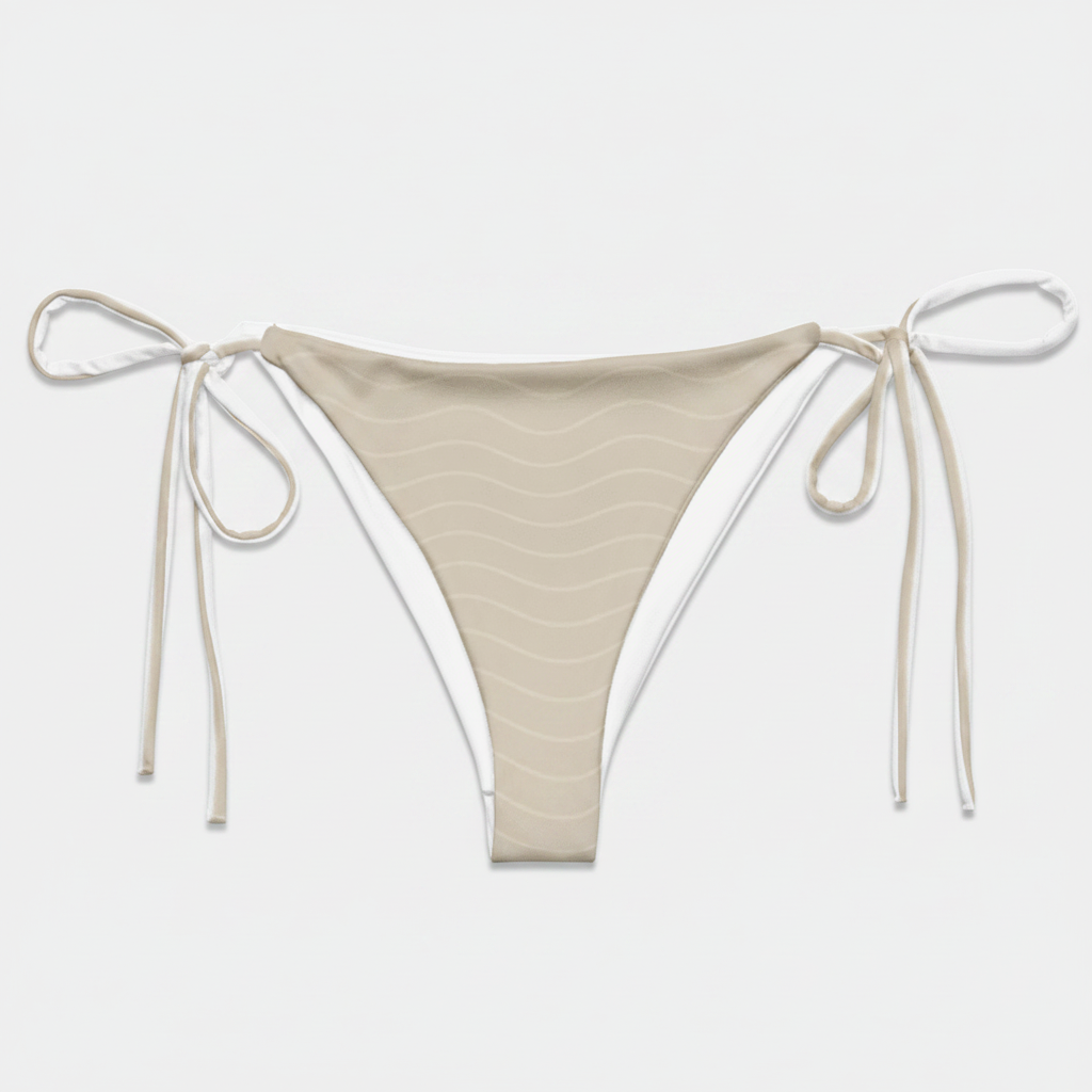 SUÐR '26 String-Bikini-Unterteil – Wellen Sand NORÐR Clothing