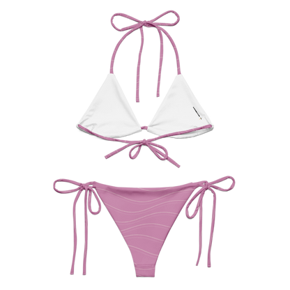 SUÐR '26 String-Bikini-Set – Wellen Altrosa NORÐR Clothing